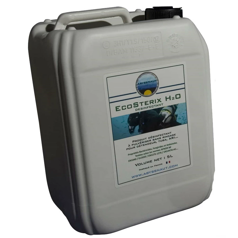 Désinfectant ECOSTERIX ABYSSNAUT 5 Litres - Nettoyant pour Accessoires de Plongée