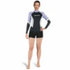 Lycra RASH GUARD MARES UPF 80+ Manches Longues Dame Lilas - Protection Solaire pour Plongée