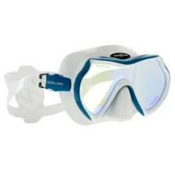 Masque de Plongée MISTIQUE DS AQUALUNG Blanc Pétrole - Confort et Visibilité Optimale