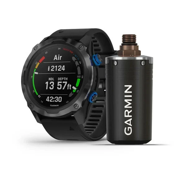 Ordinateur de Plongée Garmin Descent Mk2i - Titane Carbone avec Bracelet Titane et Sonde
