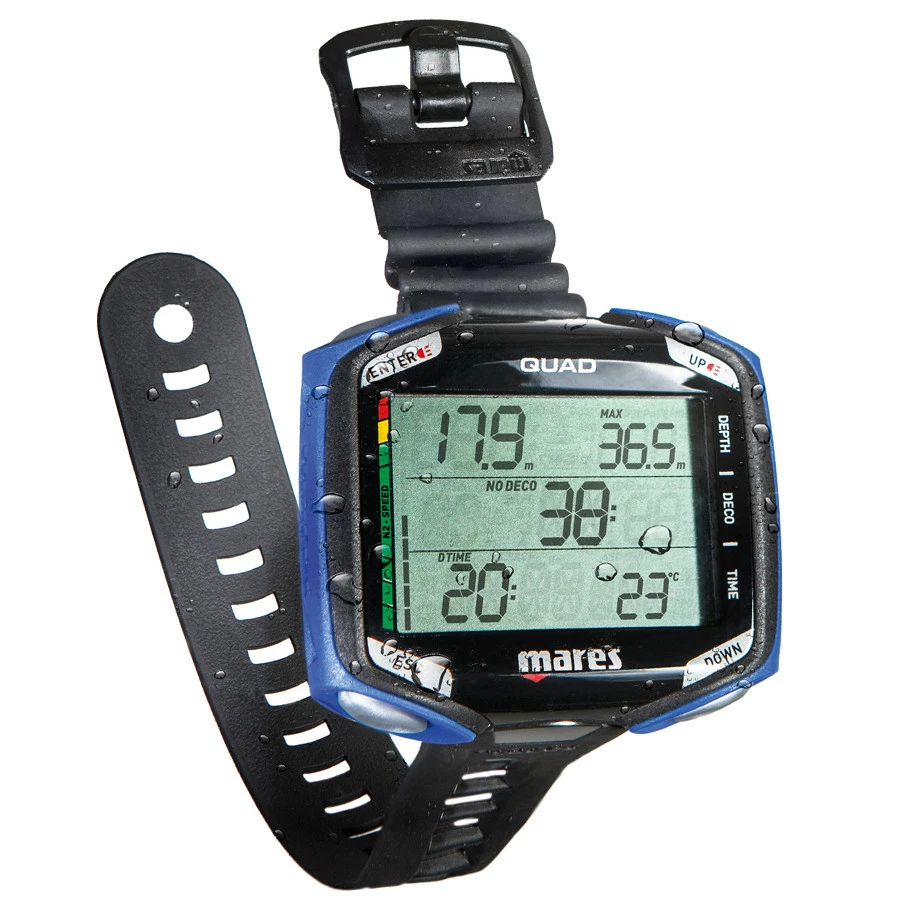 CRESSI Ordinateur de Plongée QUAD MARES - Ordinateur de Plongée Polyvalent avec Affichage Clair et Confortable