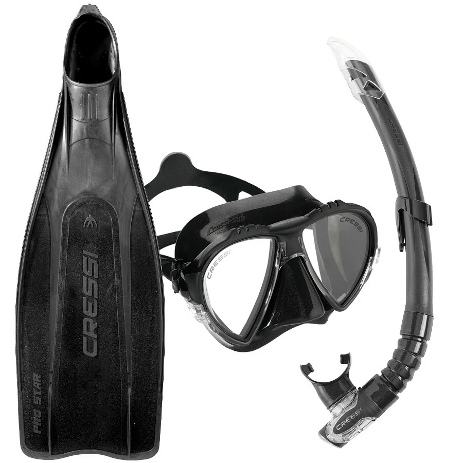 Pack PRO STAR BAG CRESSISUB - Masque, Palmes et Tuba de Plongée - Équipement Complet pour Plongeurs