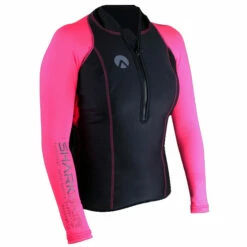 Combinaison de Plongée Lycra PERFORMANCE SHARKSKIN Manches Longues Rose pour Femme - Protection Solaire