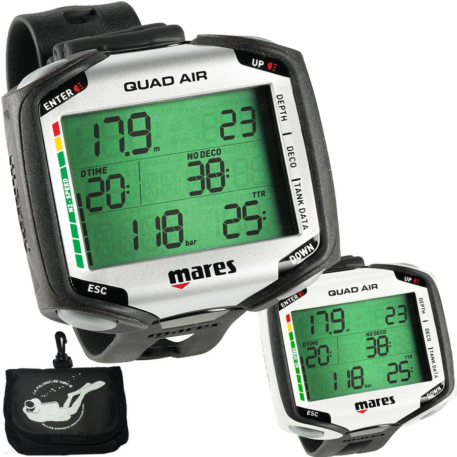 Ordinateur de Plongée QUAD AIR MARES avec Pochon OFFERT - Équipement de Plongée Haut de Gamme
