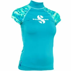 Lycra RASH GUARD CARIBBEAN SCUBAPRO UPF 50 - Manches Courtes pour Femme - Protection Solaire Plongée