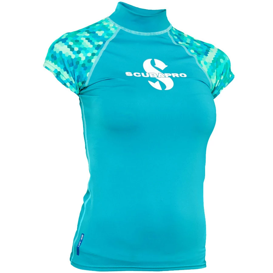 Lycra RASH GUARD CARIBBEAN SCUBAPRO UPF 50 - Manches Courtes pour Femme - Protection Solaire Plongée