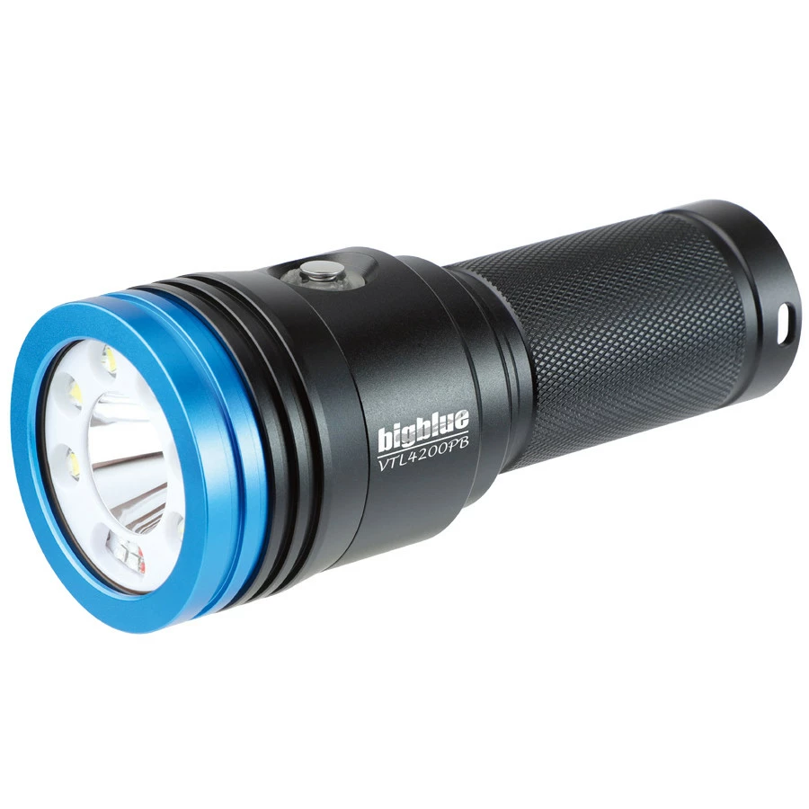 Phare VTL4200 PB BIGBLUE - Lampe de Plongée LED Puissante, Rechargeable, Étanche
