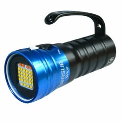 Phare WIDE 28 +4R BERSUB Bleu - Lampe de Plongée Puissante et Étanche