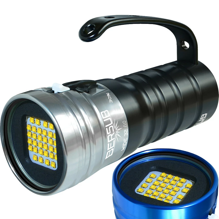 Phare WIDE 32 EVO Li BERSUB - Lampe de Plongée LED Puissante et Rechargeable