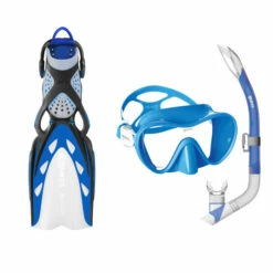 Pack Mares X-STREAM TROPICAL BLEU + Combo Tropical Bleu - Kit Plongée Complet